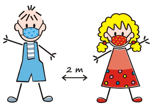 两个孩子，安全距离两米，eps。图片下载