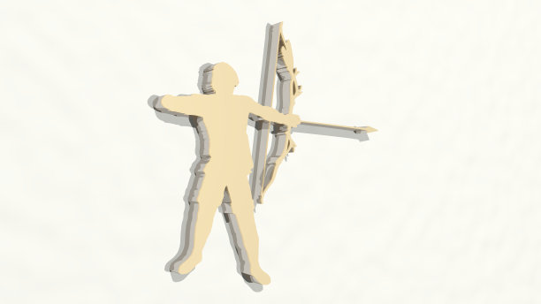 体育运动活动从一个角度的墙壁。一个用金属材料制作的厚雕塑的3D渲染。运动员和活跃图片下载