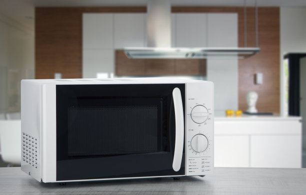 空厨房里的微波炉图片下载