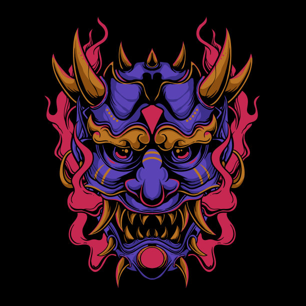 紫色oni面具图片下载