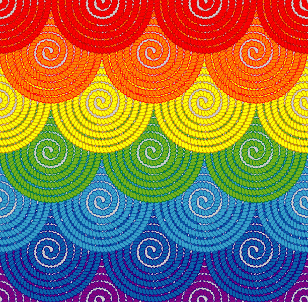 带绳子的彩虹背景图片下载