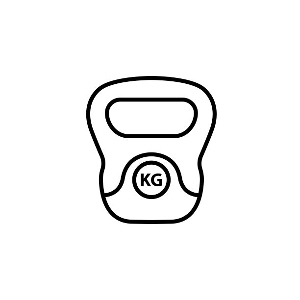 杠铃图标在一个时髦的平面设计图片下载