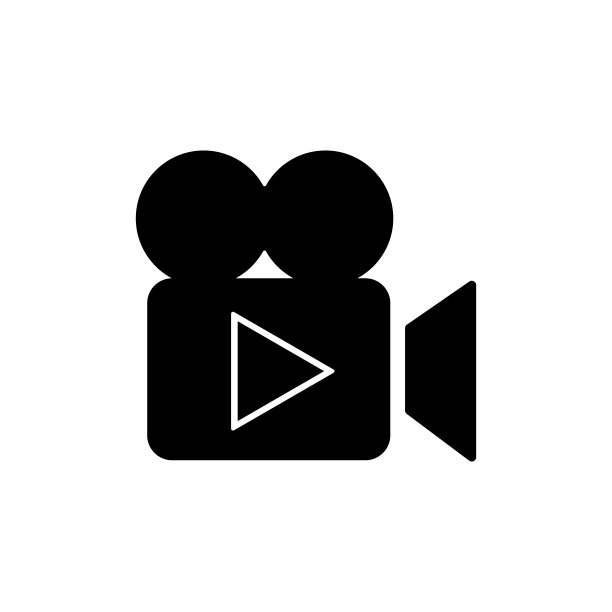 视频图标时尚的平面设计图片下载