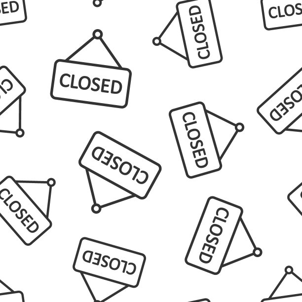 关闭符号图标在平面样式。无障碍矢量插图上的白色孤立背景。消息无缝模式业务概念。图片下载