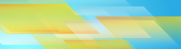 蓝色和黄色技术几何抽象横幅设计图片下载