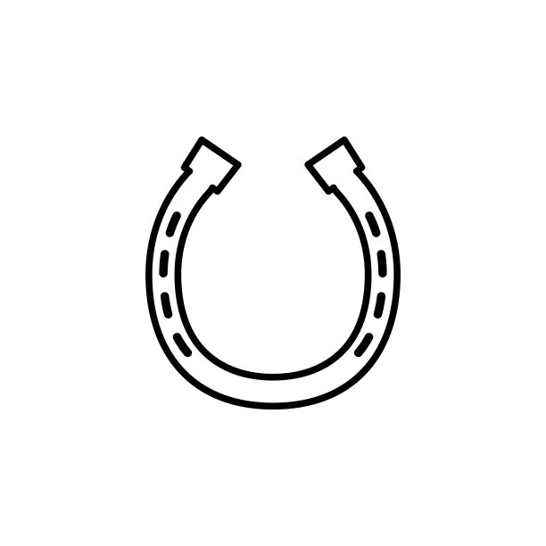 插图矢量图形的马蹄图标模板图片下载