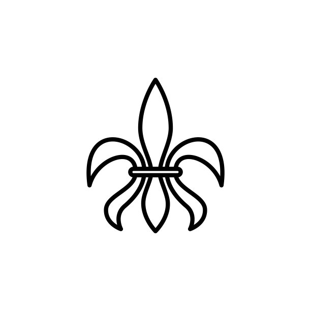 插图向量图形的Fleur de lis图标图片下载
