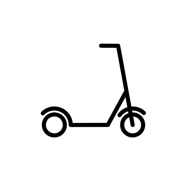 插图矢量图形的滑板车图标模板图片下载