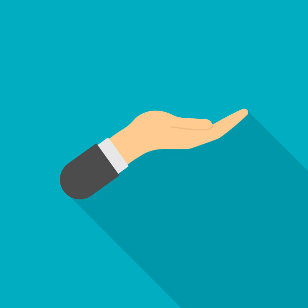 手图标孤立在白色背景。矢量插图。图片下载