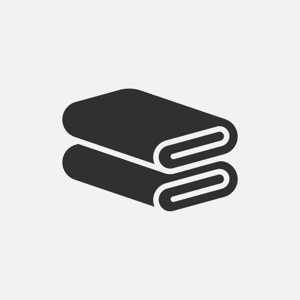 毛巾线图标孤立在白色背景上。矢量插图。图片下载