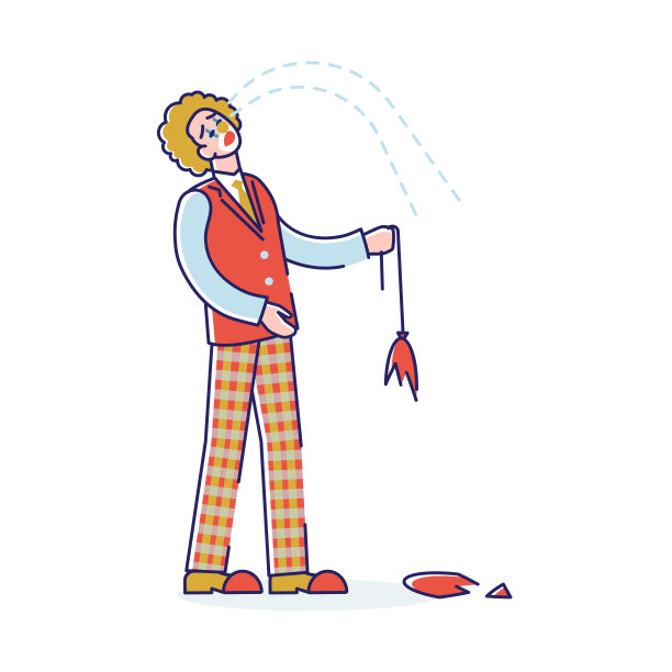 红头发的小丑捧着爆炸的气球哭泣，眼泪从眼睛、红鼻子和化妆中喷涌而出图片下载