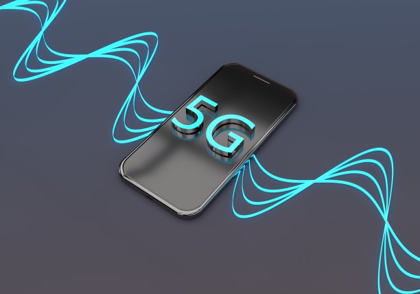 5G图标上方的智能手机-股票照片图片下载