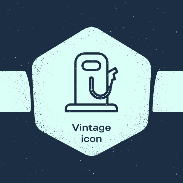 垃圾线汽油或加油站图标隔离图片下载