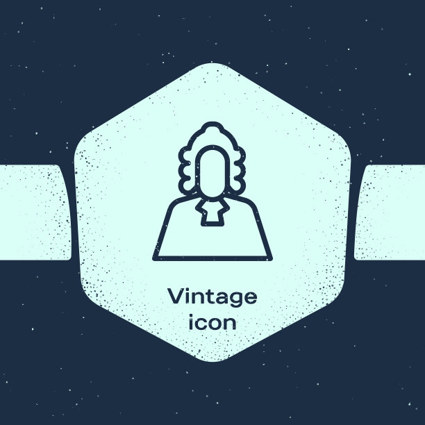 垃圾线法官图标孤立在蓝色背景图片下载