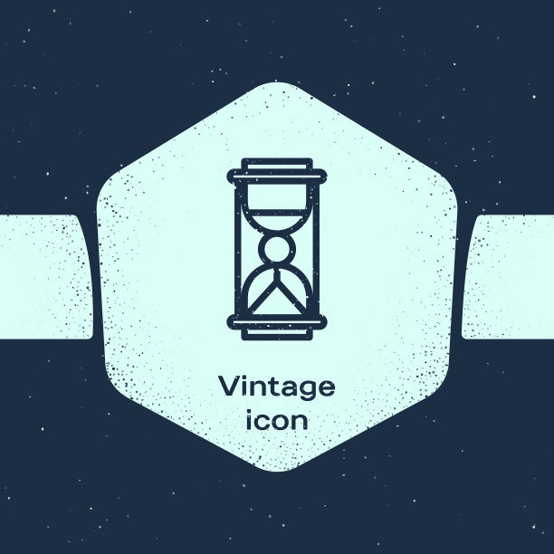 Grunge线老沙漏流沙图标图片下载