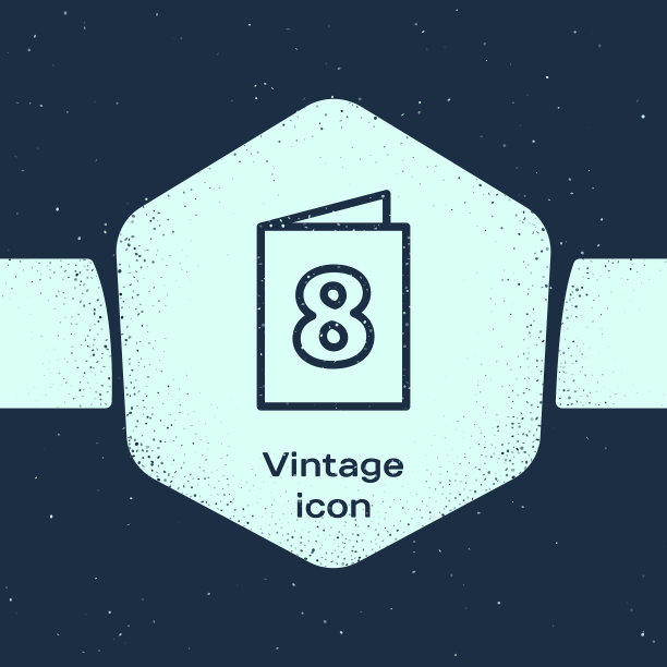 Grunge线贺卡与8三月图标图片下载