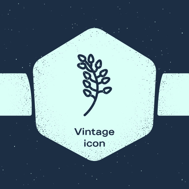 垃圾线柳叶图标孤立在蓝色图片下载