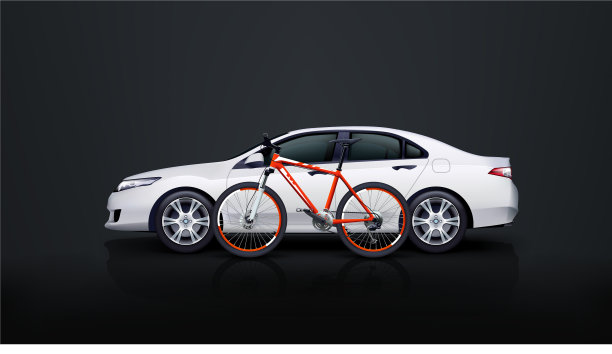自行车和汽车图片下载