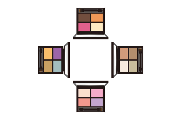 可爱的眼影插图。图片下载