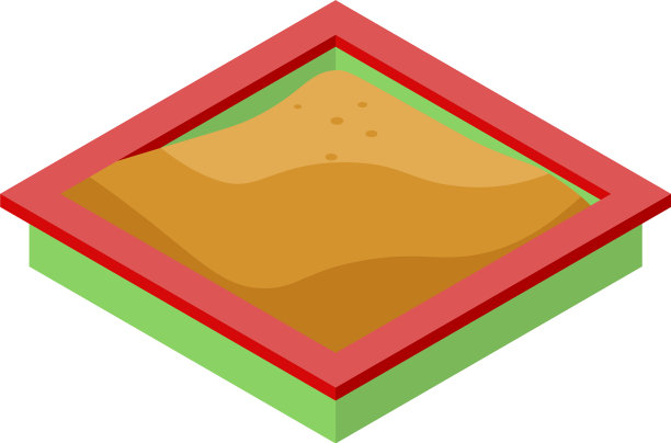 儿童沙盒图标等距风格图片下载
