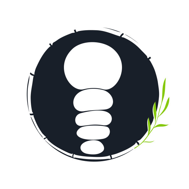 石平衡于黑圈竹中图片下载