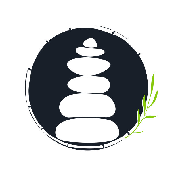 石平衡于黑圈竹中图片下载