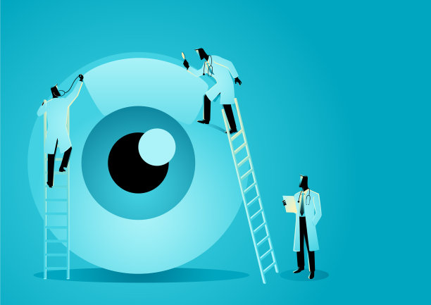 队医诊断人眼图片下载