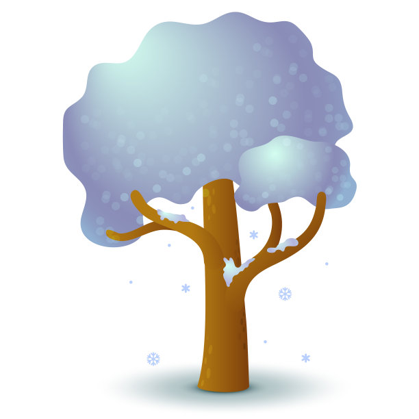 雪树在冬季游戏UI平孤立的股票图片下载