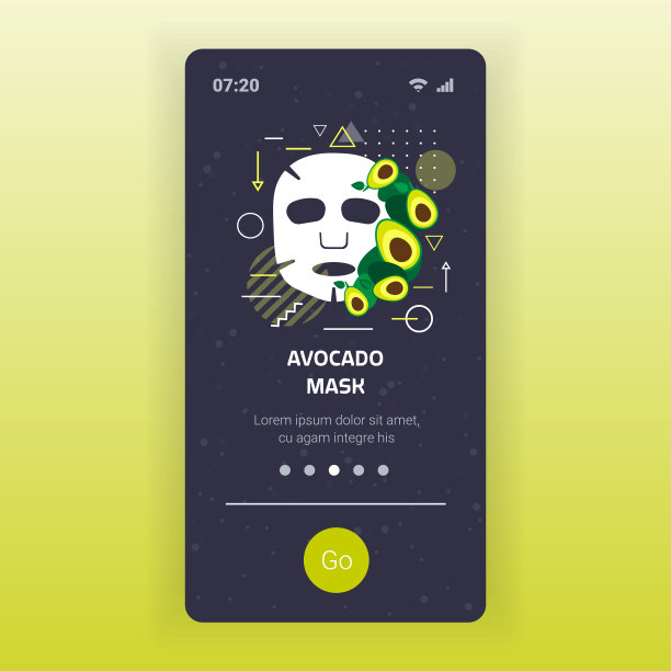 牛油果鲜果面膜面膜图片下载