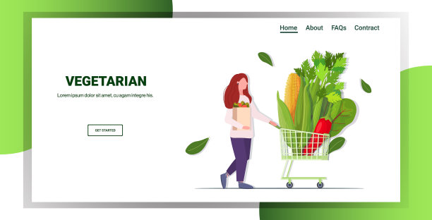 女人推着不同的手推车图片下载