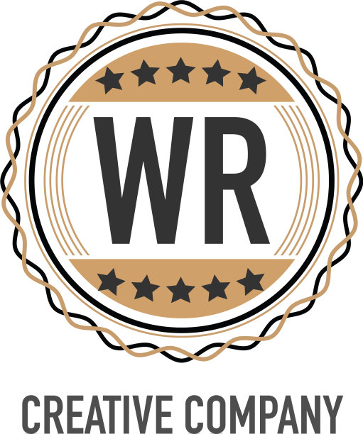 首字母wr优雅标志设计模板图片下载