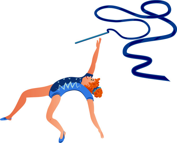 戴绶带的青少年艺术体操运动员图片下载