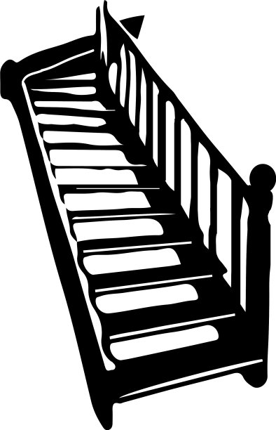 楼梯图标孤立的背景图片下载