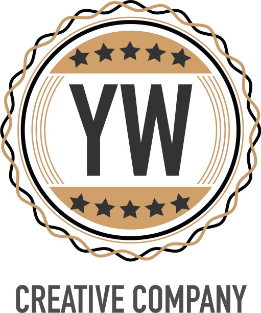 首字母yw优雅标志设计模板图片下载