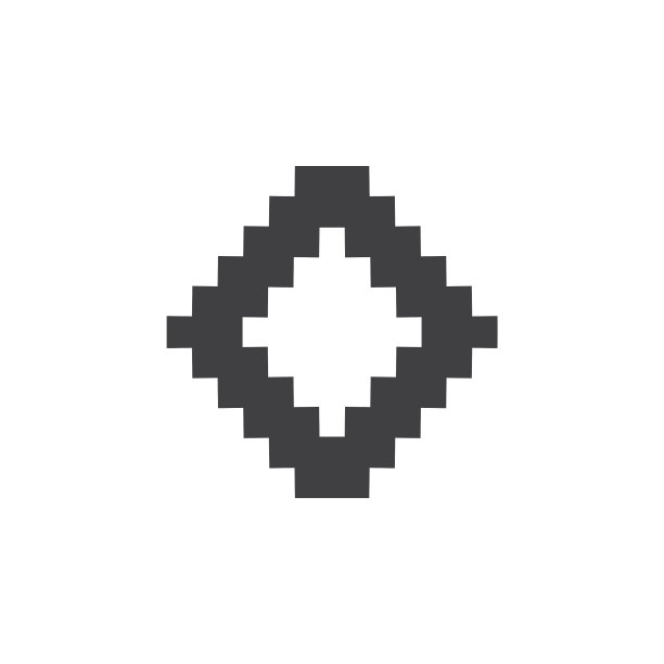 正方形几何马赛克框架标志图片下载