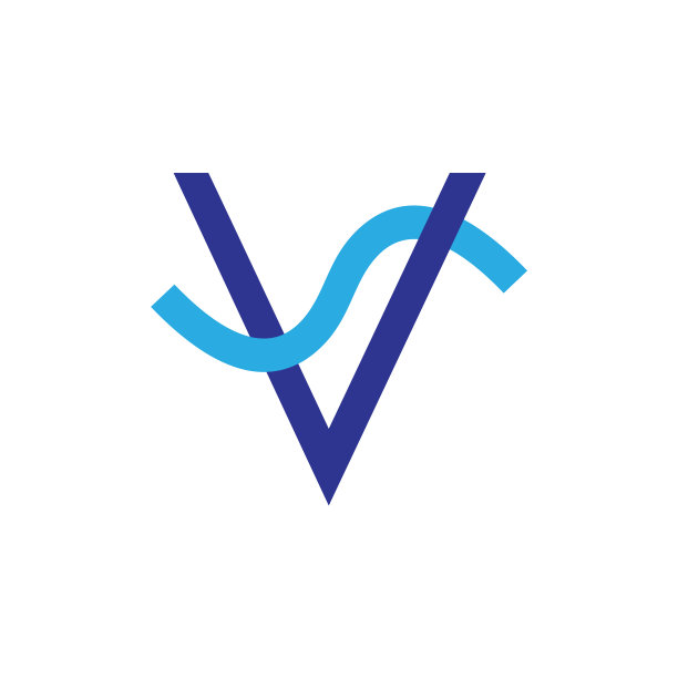 VS字母简约重叠线条标志图片下载