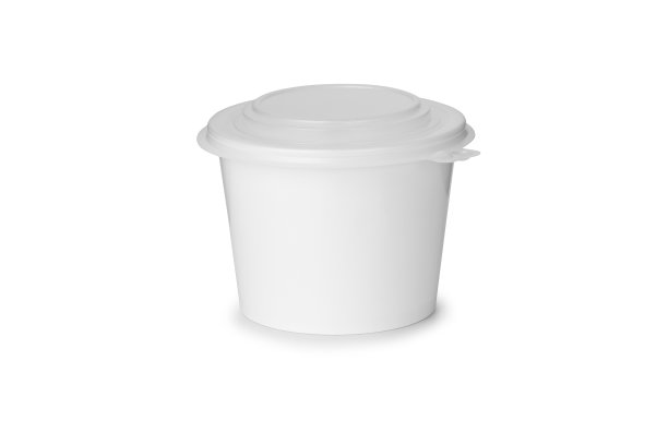 白色纸板纸食物杯模型孤立在白色背景与剪切路径图片下载