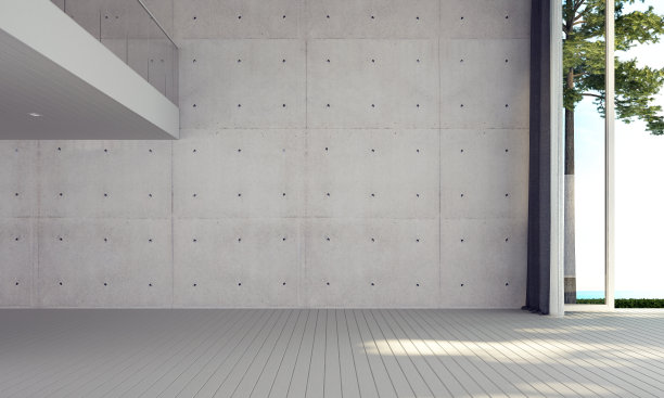 现代室内模拟房间与混凝土墙的背景图片下载