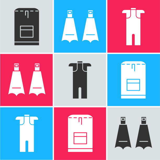 背包装游泳用橡胶脚蹼图片下载