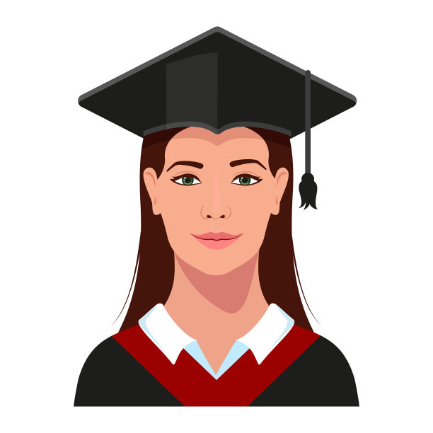 大学女生，身着毕业帽和毕业服的大学毕业生。图片下载