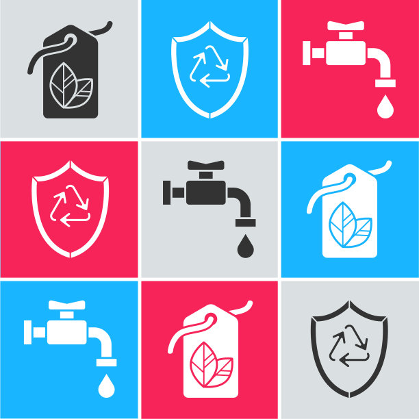 设置标签与叶符号回收符号内图片下载