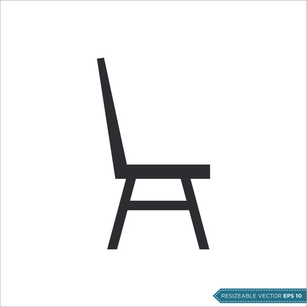 椅子图标矢量模板插图设计图片下载