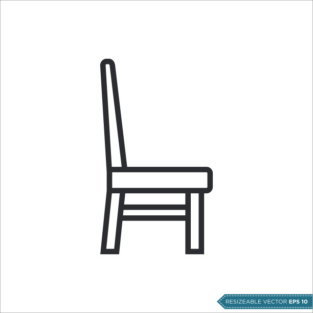 椅子图标矢量模板插图设计图片下载