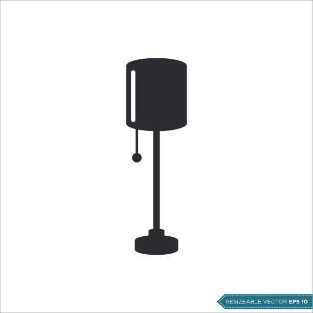 室内台灯图标矢量插图设计图片下载