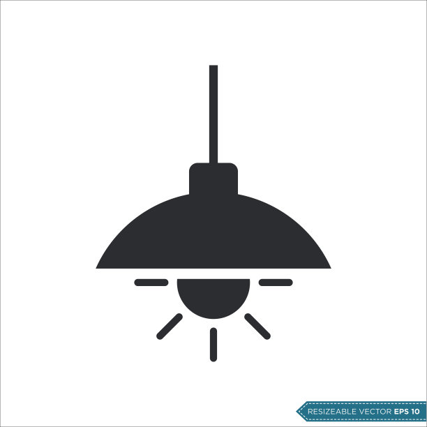 悬挂灯图标矢量模板插图设计图片下载