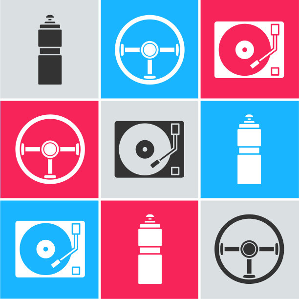 设置健身摇瓶方向盘和乙烯基图片下载