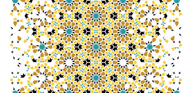 摩洛哥阿拉伯式矢量纹理。几何色调摩洛哥纹理与彩色瓷砖瓦解图片下载