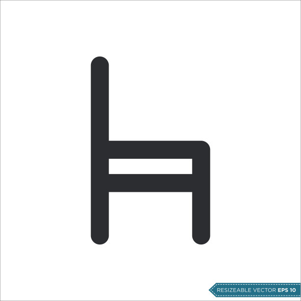 椅子图标矢量模板插图设计图片下载