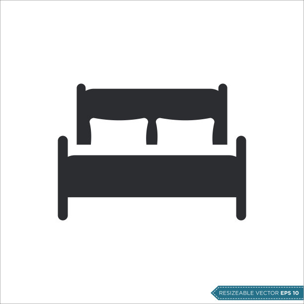 床图标矢量模板插图设计图片下载