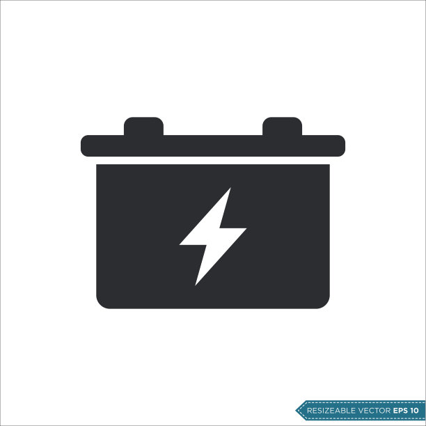 汽车电池图标矢量模板插图设计图片下载